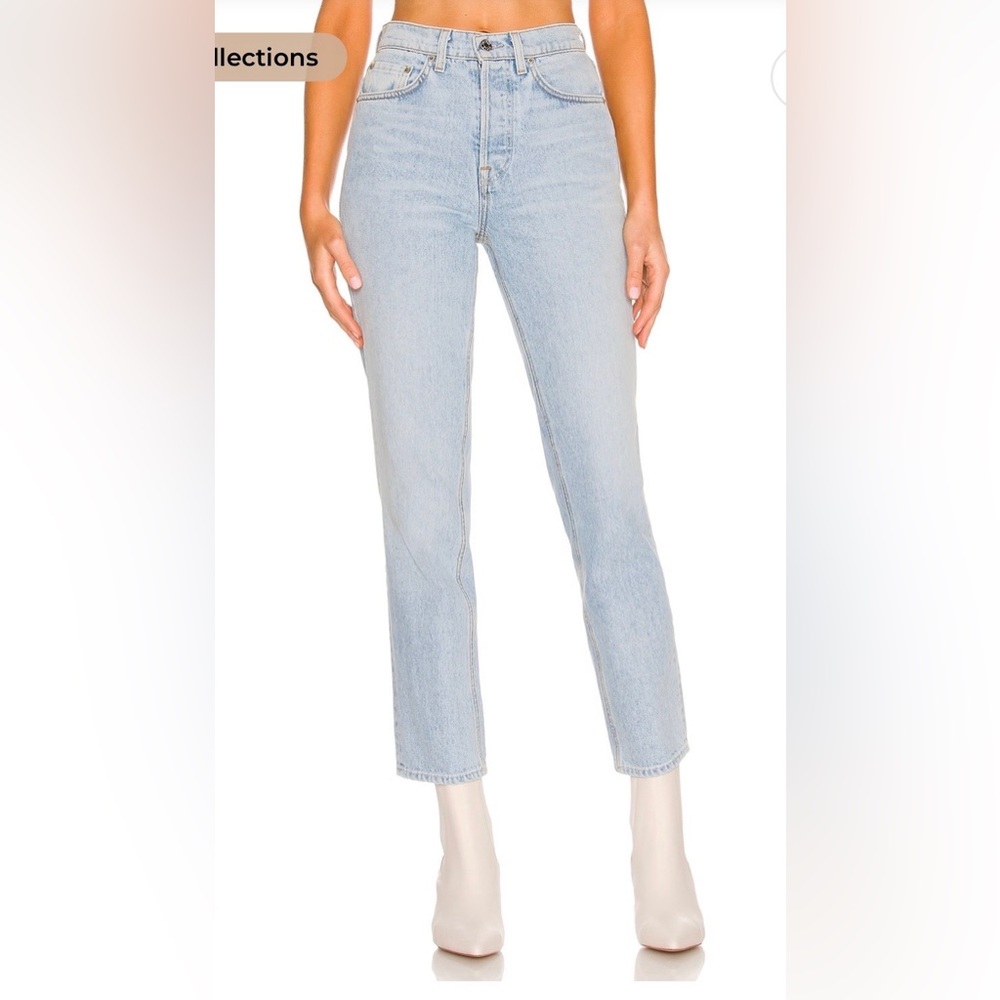 GRLFRND Light Blue Straight Leg Jeans